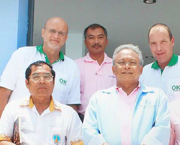 Norbert to left with aide Meepian top second left- front centre Suthep of course