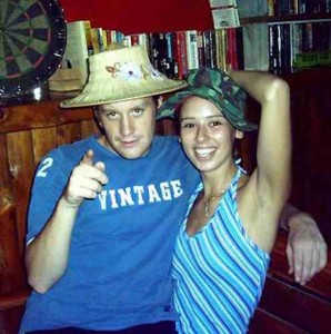 Vanessa Arscott and Adam Lloyd in Kanchanaburi, the night before they were gunned down by Thai policeman Somchai Wisetsingh